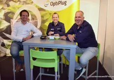 At the Optiplug stand, Mark Bol (left) came to catch up with Rico and Richard Scheffers.                             